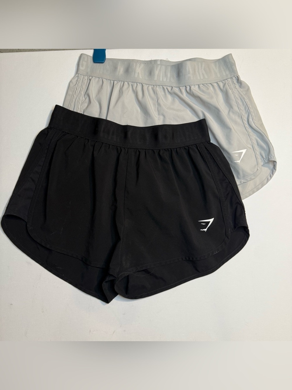 Gymshark Women’s Athletic Shorts Duo — Black & Light Gray